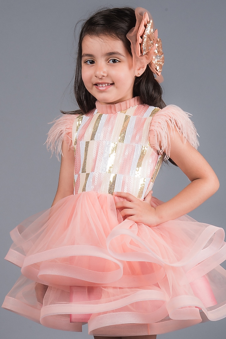 Pink Sequins Dress by MIAKKI KIDS at Pernia's Pop Up Shop