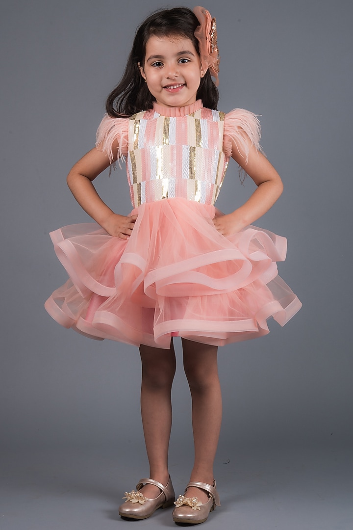 Pink Sequins Dress by MIAKKI KIDS at Pernia's Pop Up Shop