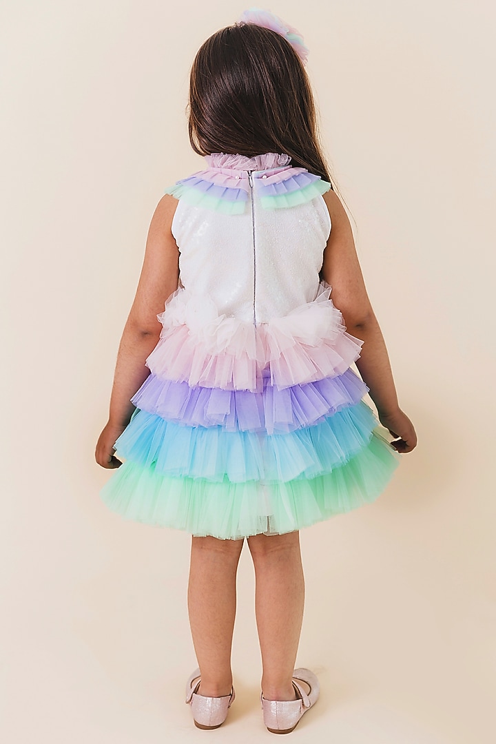Multi-colored Satin Dress by MIAKKI KIDS at Pernia's Pop Up Shop