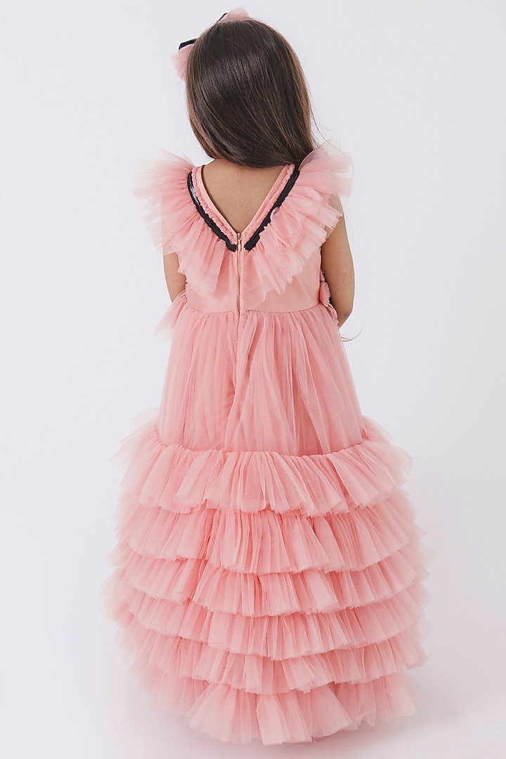 Pink Satin Gown by MIAKKI KIDS at Pernia's Pop Up Shop