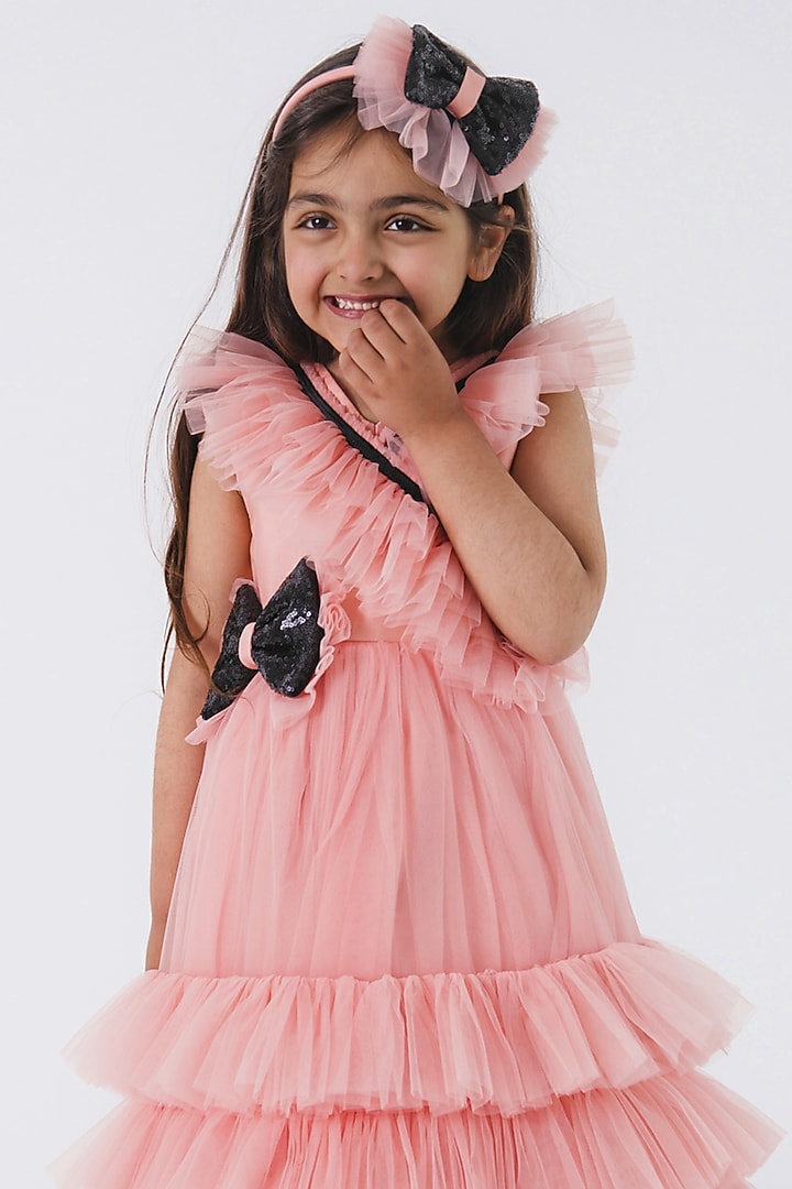 Pink Satin Gown by MIAKKI KIDS at Pernia's Pop Up Shop