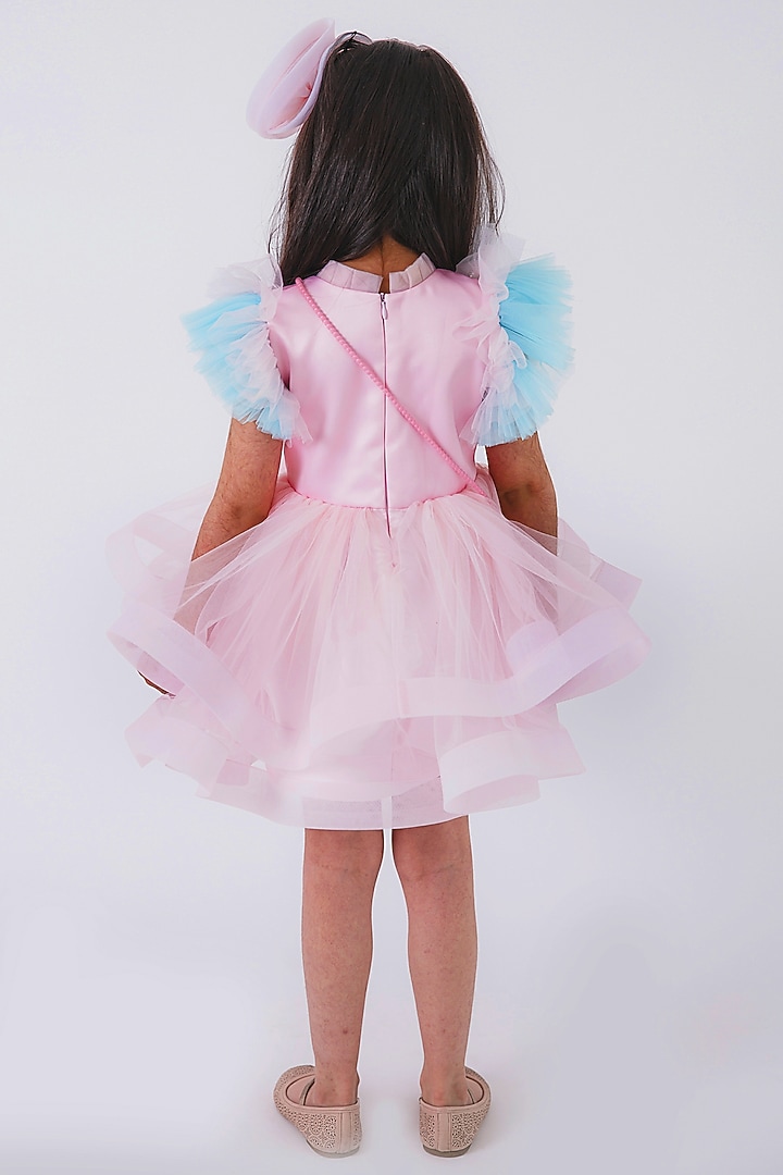 Baby Pink Satin Dress by MIAKKI KIDS at Pernia's Pop Up Shop