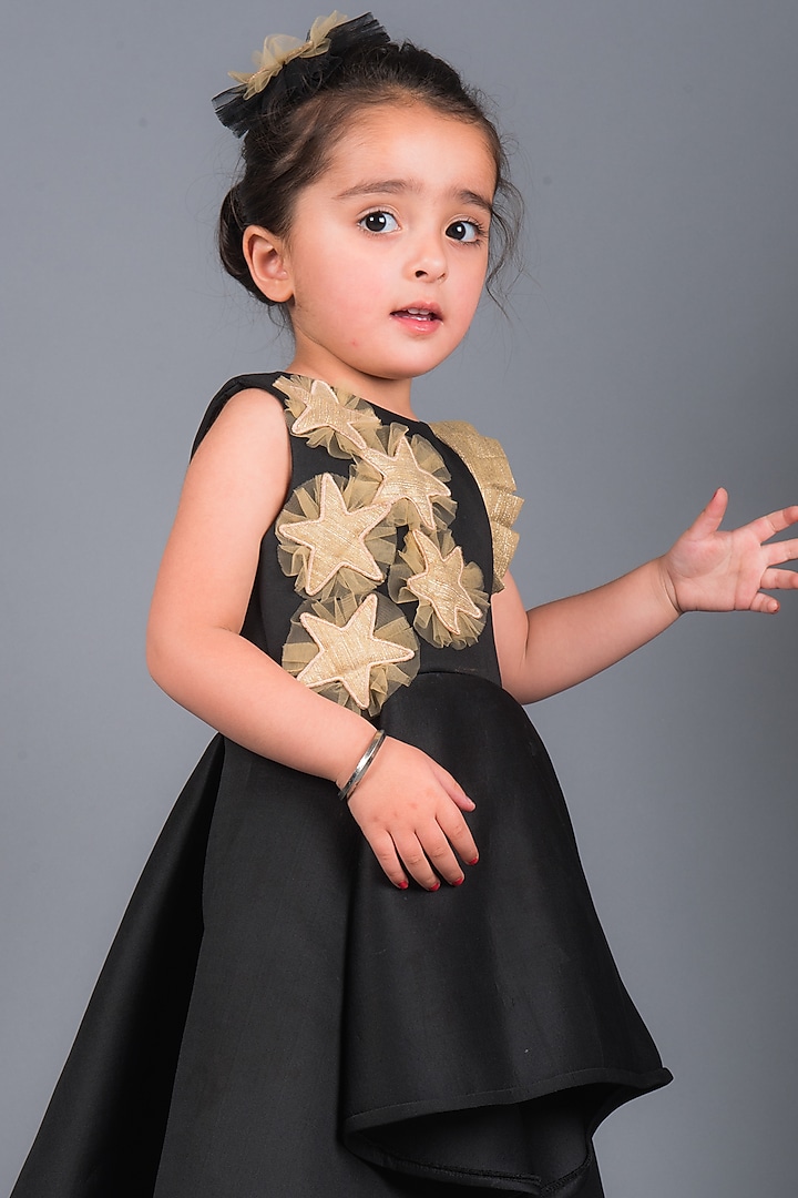 Black Neoprene Dress by MIAKKI KIDS at Pernia's Pop Up Shop