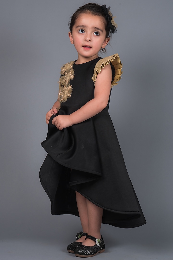 Black Neoprene Dress by MIAKKI KIDS at Pernia's Pop Up Shop