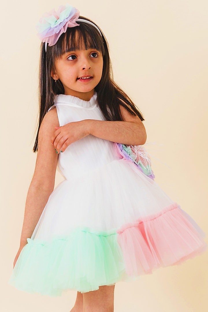 Multi-Colored Net Dress by MIAKKI KIDS at Pernia's Pop Up Shop