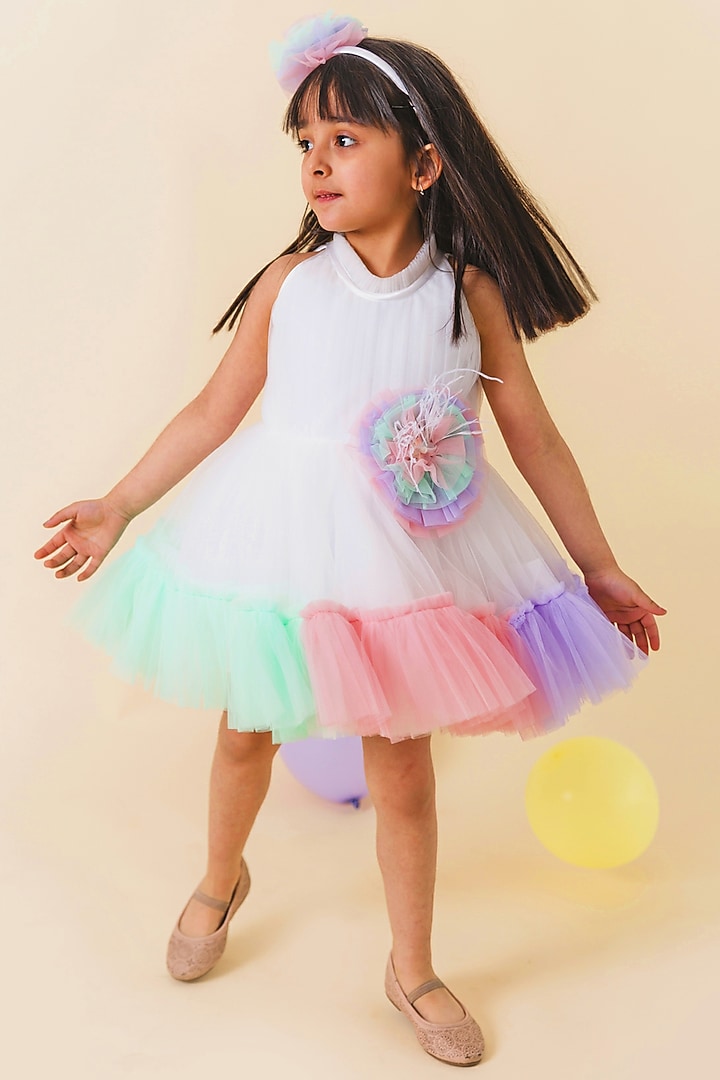 Multi-Colored Net Dress by MIAKKI KIDS at Pernia's Pop Up Shop