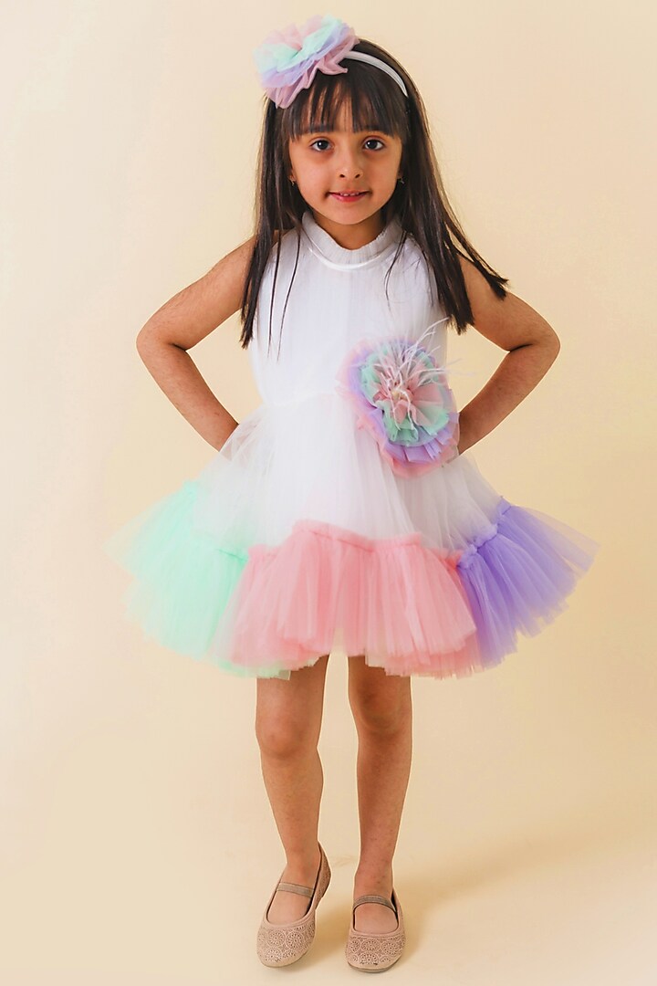 Multi-Colored Net Dress by MIAKKI KIDS at Pernia's Pop Up Shop