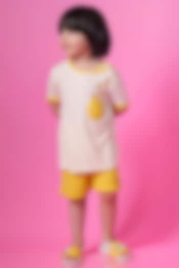 Yellow Bamboo Shorts For Boys by Miko Lolo at Pernia's Pop Up Shop