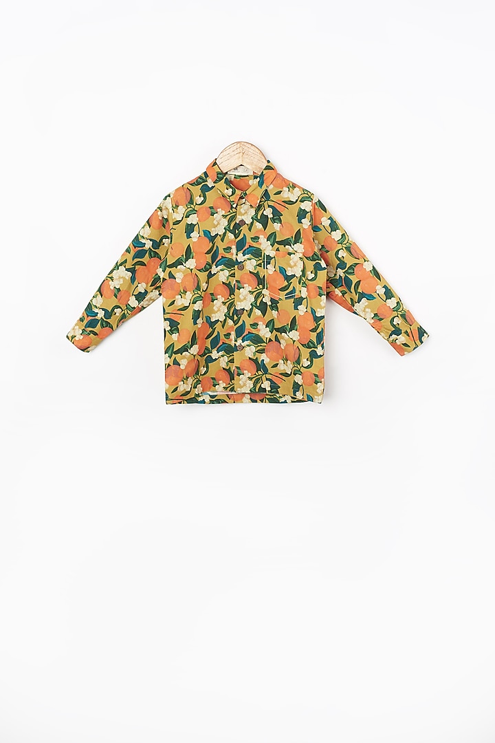 Multi-Colored Floral Printed Shirt For Boys by Miko Lolo