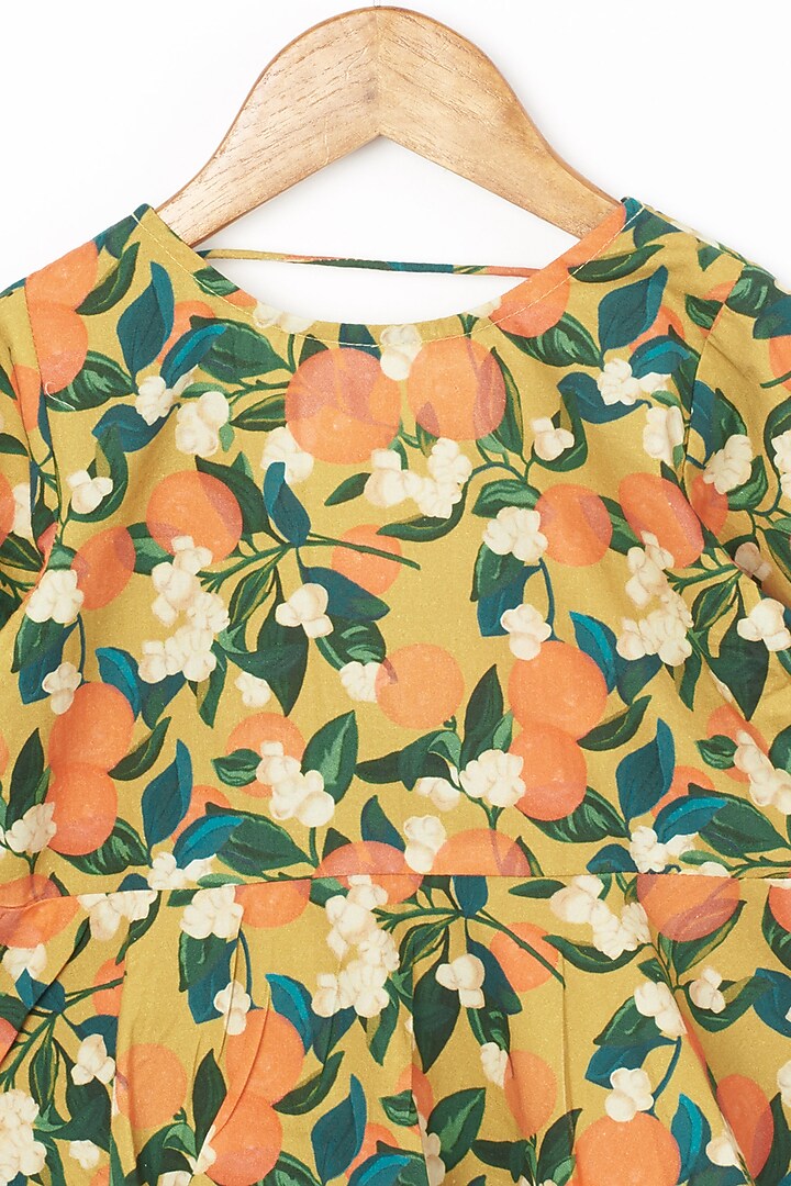Multi-Colored Floral Printed Peplum Top For Girls by Miko Lolo at Pernia's Pop Up Shop