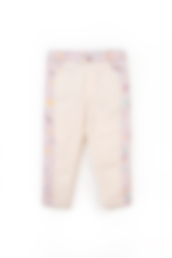Canyon Peach Printed Pants For Girls by Miko Lolo
