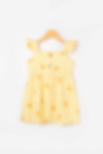 Butter Yellow Printed Frock by Miko Lolo