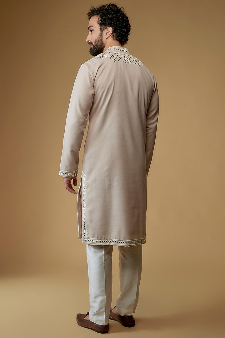 Blush Spun Mirror Pattern Kurta by MILO by Miloni Shah at Pernia's Pop Up Shop