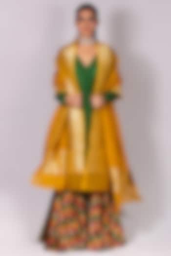 Multi Colored Hand Painted Gharara Set by Mimamsaa