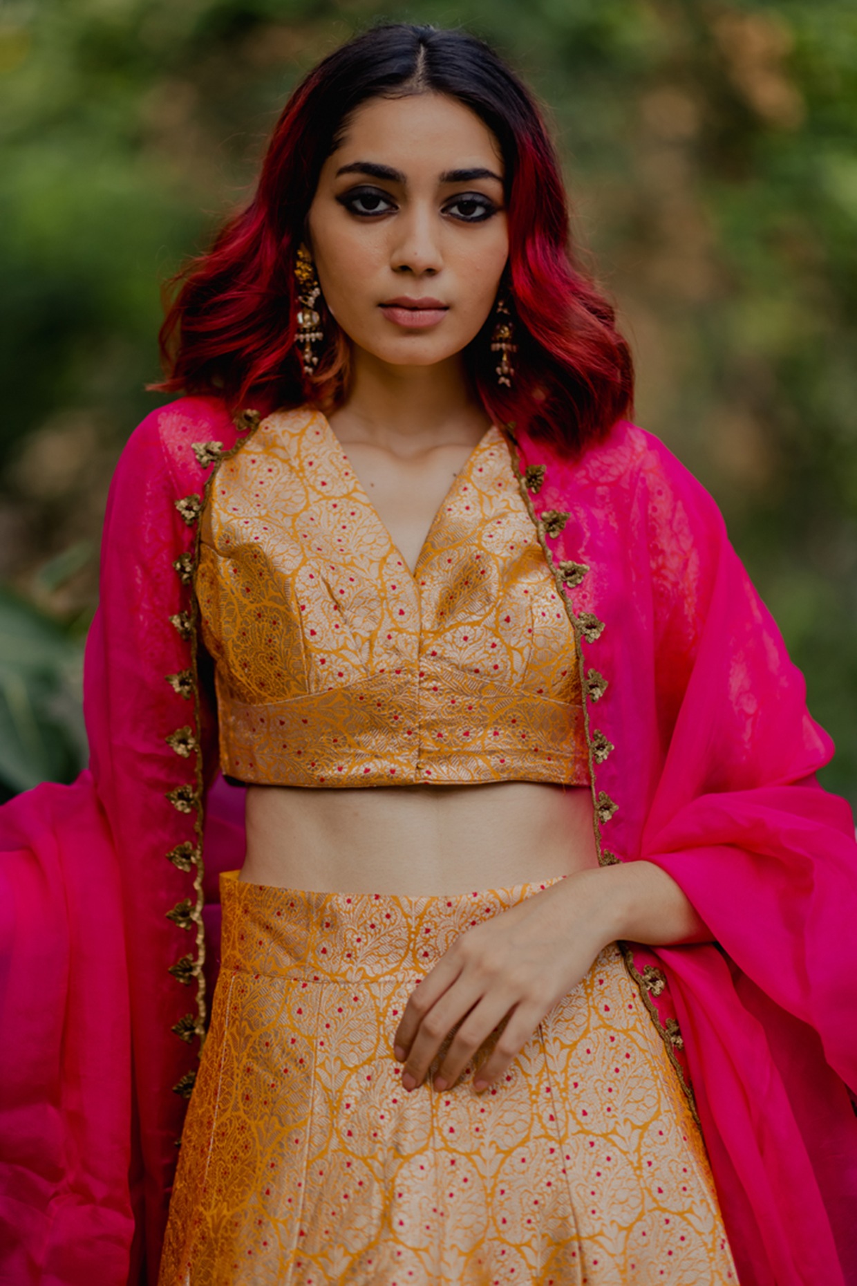 jamawar lehenga style