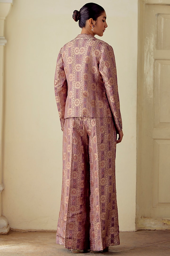Pale Satin Silk Woven Coat by Mimamsaa at Pernia's Pop Up Shop
