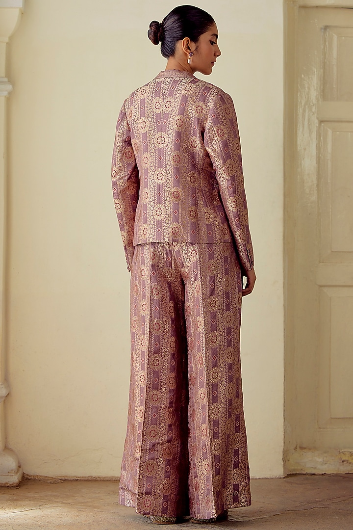 Pale Embroidered Woven Pants by Mimamsaa at Pernia's Pop Up Shop