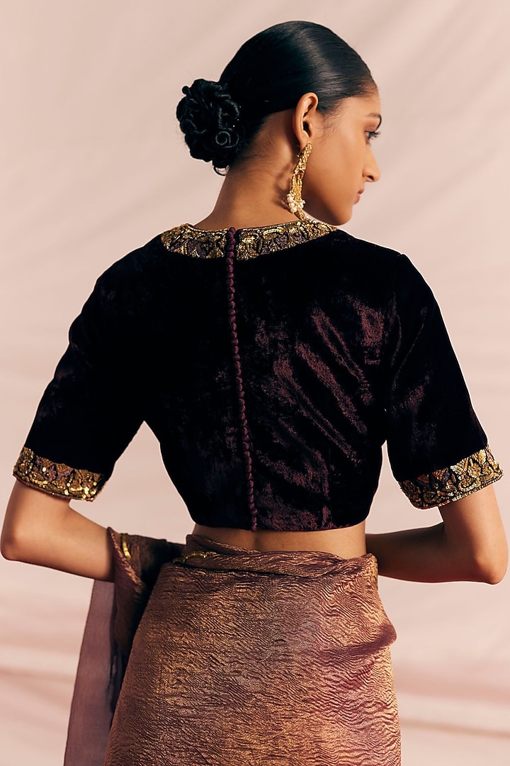 Pale Tissue Silk Woven Wedding Saree Set by Mimamsaa at Pernia's Pop Up Shop