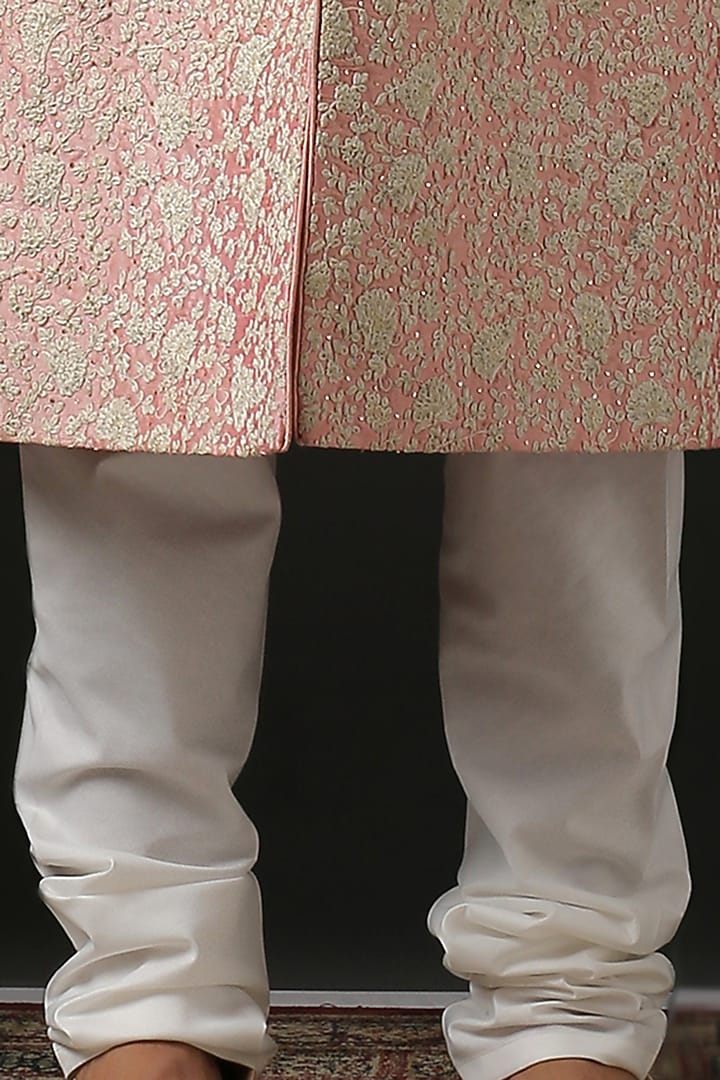 Light Pink Hand Embroidered Wedding Sherwani Set by Minaki Men at Pernia's Pop Up Shop