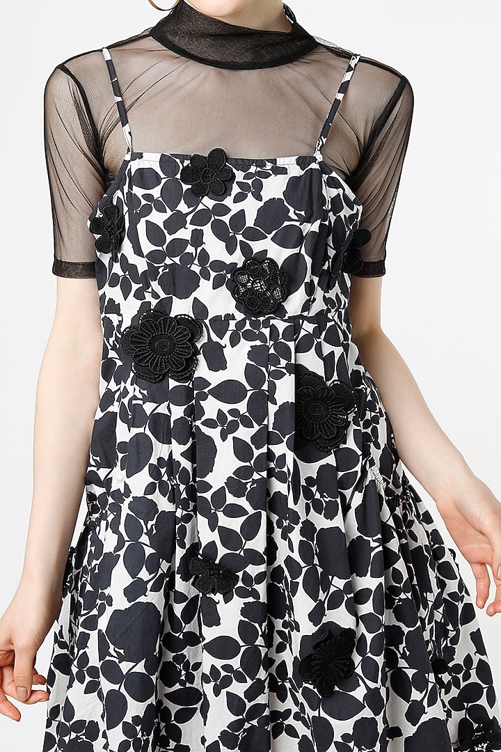 Black & White Poplin Printed Summer Dress by Mia Magell at Pernia's Pop Up Shop