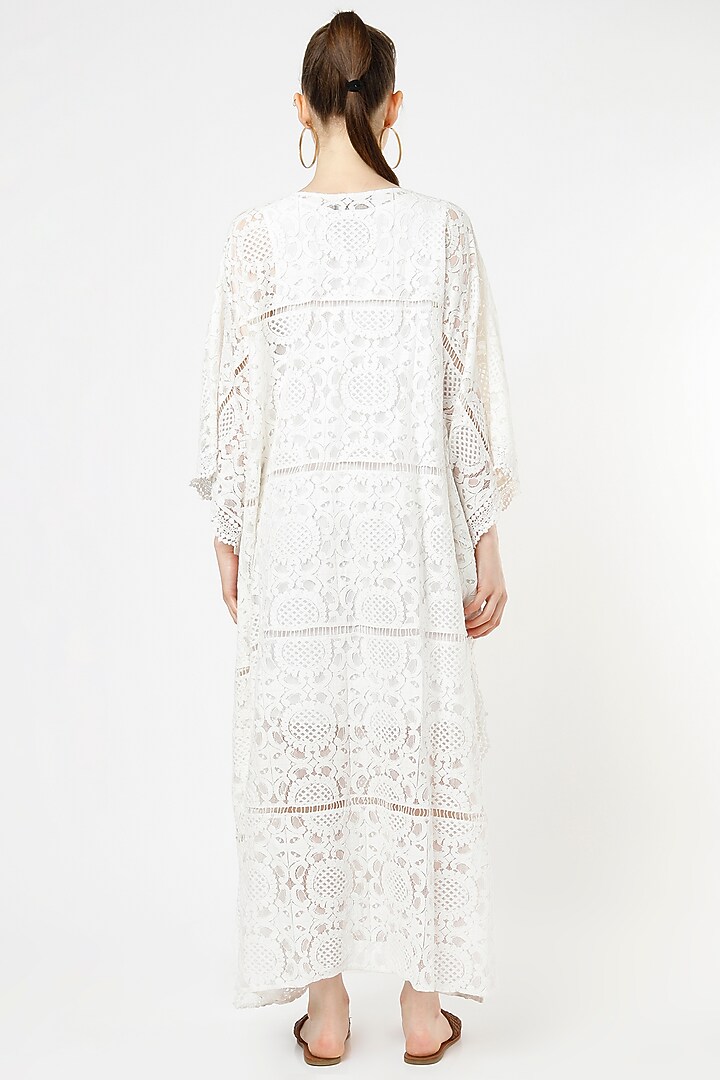 White Cotton Kaftan With Inner by Mia Magell at Pernia's Pop Up Shop