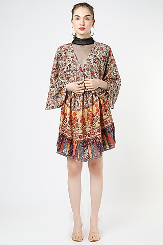 Multi-Colored Jacquard Dress by Mia Magell
