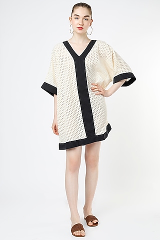 Creme Schiffli Dress by Mia Magell