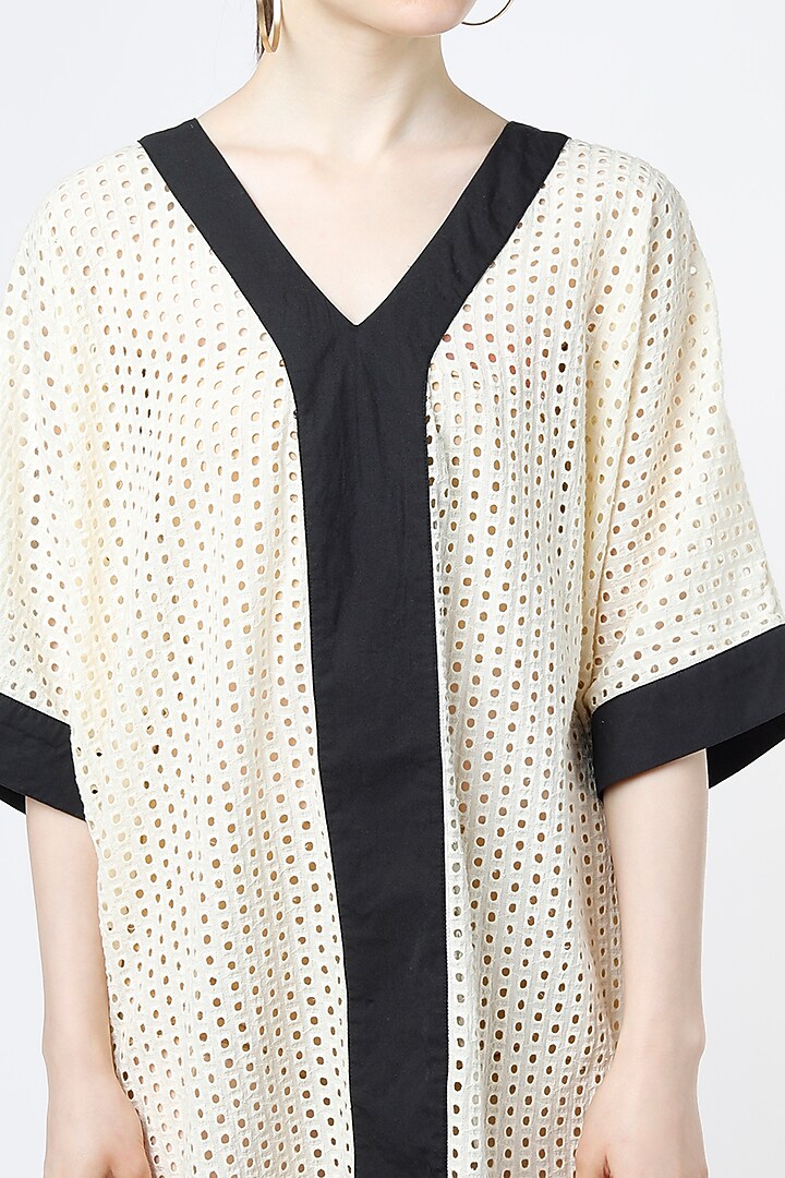 Creme Schiffli Summer Dress by Mia Magell at Pernia's Pop Up Shop