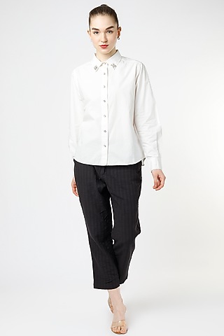 White Cotton Shirt by Mia Magell