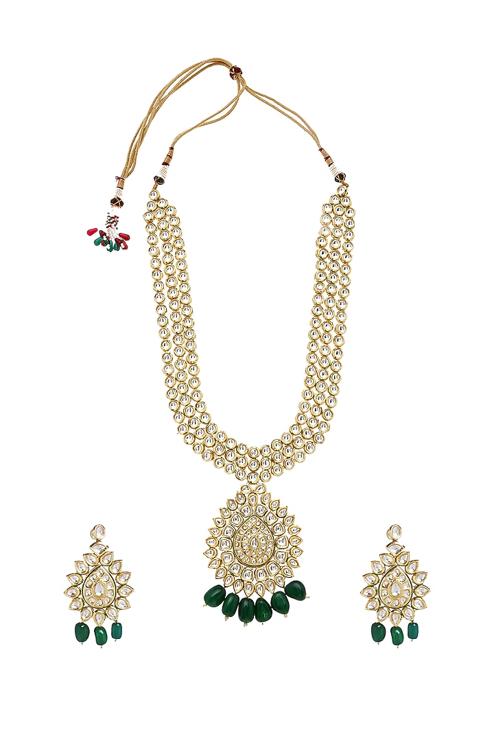Gold Plated Agate Necklace Set by Minaki at Pernia's Pop Up Shop