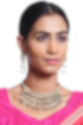 Gold Plated Florite Necklace Set by Minaki at Pernia's Pop Up Shop