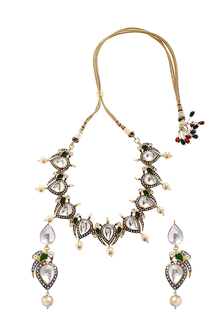 Gold Plated Crystals Necklace Set by Minaki at Pernia's Pop Up Shop