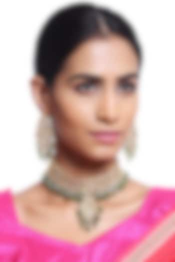 Gold Plated Peridot Necklace Set by Minaki at Pernia's Pop Up Shop