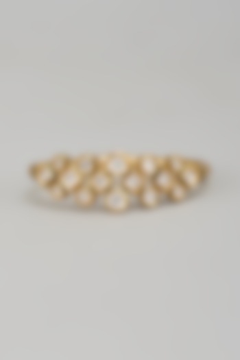 Gold Plated Kundan Polki Meenakari Bracelet by Minaki at Pernia's Pop Up Shop