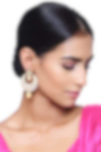 Pink Enamelled Pearls Earrings by Minaki at Pernia's Pop Up Shop