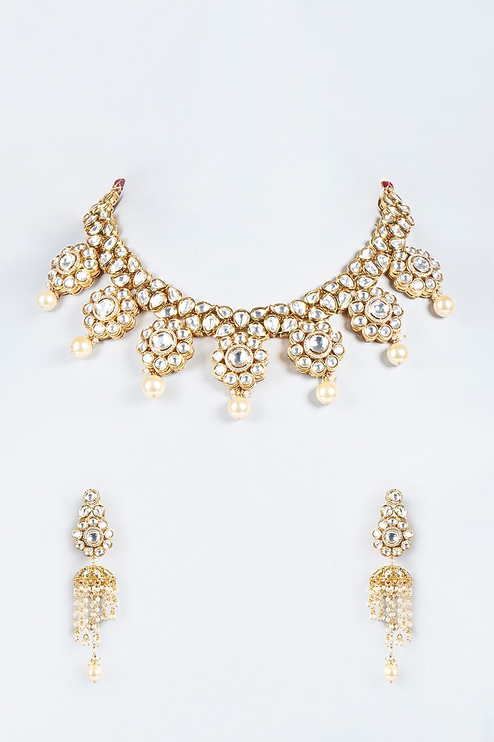 Gold Plated Pearl Necklace Set by Minaki at Pernia's Pop Up Shop