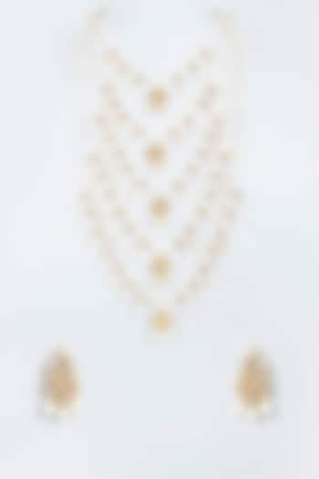 Gold Plated Pearl Layered Necklace Set by Minaki at Pernia's Pop Up Shop