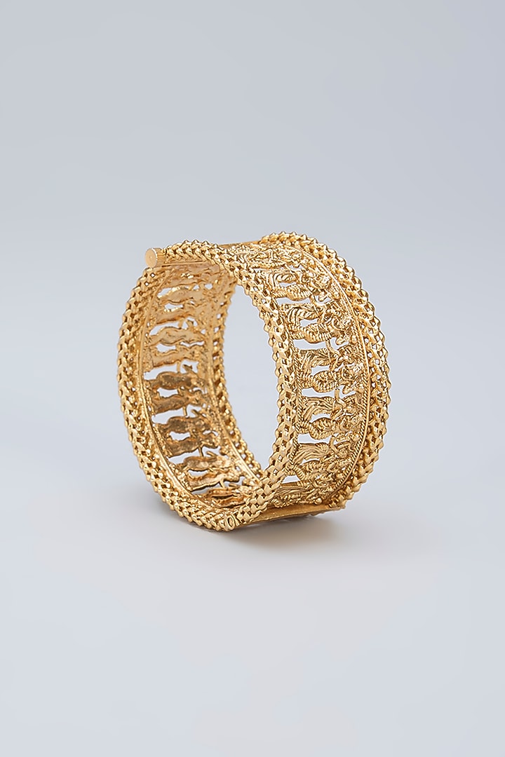 Gold Finish Radha Krishna Kada by Minaki at Pernia's Pop Up Shop