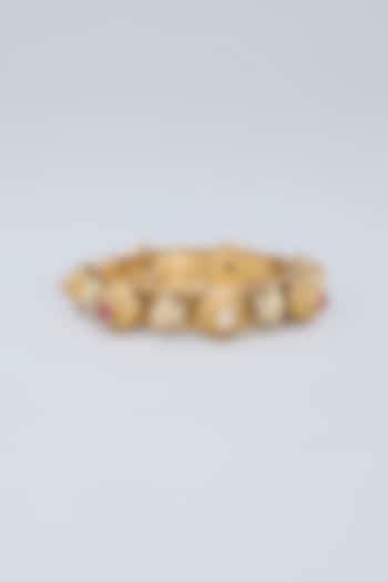 Gold Plated Kemp Stone & Pearl Kada by Minaki at Pernia's Pop Up Shop