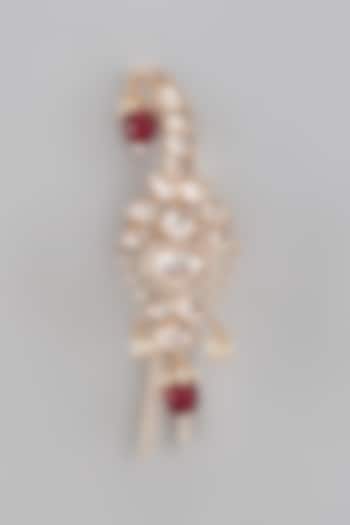 Gold Plated Kundan Polki & Ruby Beaded Kalangi by Minaki at Pernia's Pop Up Shop