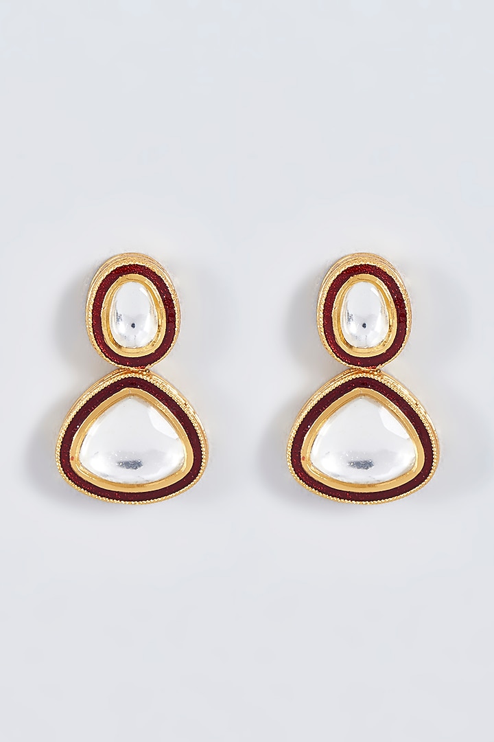 Gold Finish Meenakari Necklace Set by Minaki at Pernia's Pop Up Shop