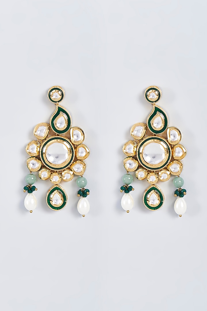Gold Plated Kundan Polki Necklace Set by Minaki at Pernia's Pop Up Shop