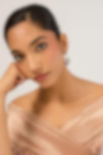 Gold Plated Blue Cubic Zirconia Dangler Earrings by Minaki at Pernia's Pop Up Shop