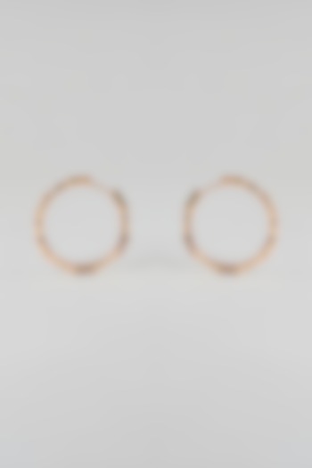 Gold Plated Multi-Colored Cubic Zirconia Hoop Earrings by Minaki at Pernia's Pop Up Shop