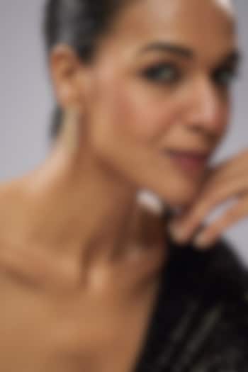 Gold Plated Yellow Cubic Zirconia Dangler Earrings by Minaki at Pernia's Pop Up Shop