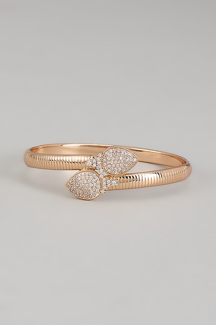 Gold Plated Blue Cubic Zirconia Bracelet by Minaki at Pernia's Pop Up Shop