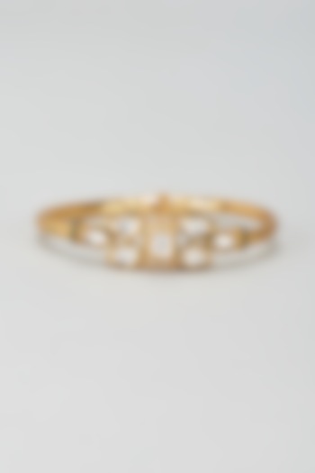 Gold Plated Kundan Polki Meenakari Bracelet by Minaki at Pernia's Pop Up Shop