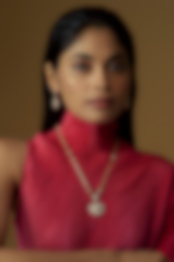 Gold Plated Kundan Polki Pendant Necklace Set by Minaki at Pernia's Pop Up Shop