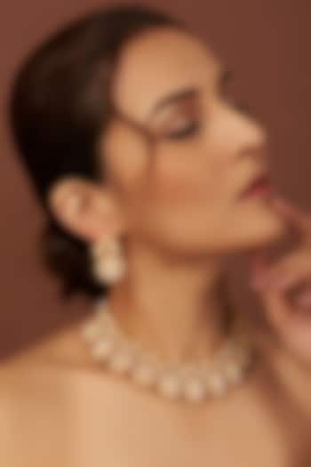Gold Plated Kundan Polki Necklace Set by Minaki at Pernia's Pop Up Shop