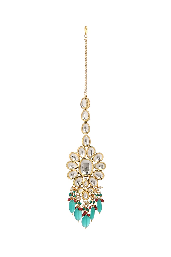 Gold Plated Agate Beads Necklace Set by Minaki at Pernia's Pop Up Shop